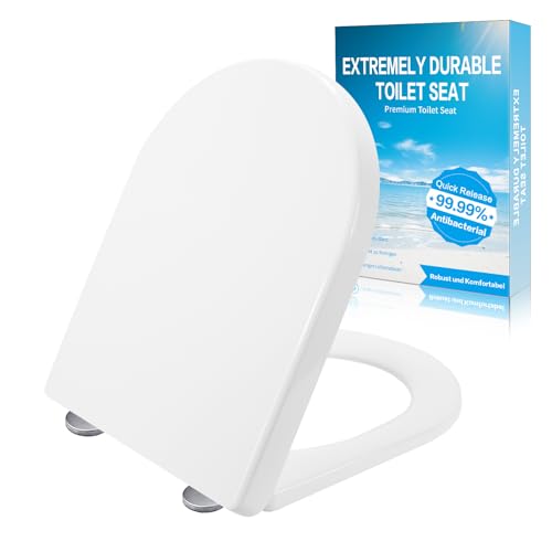 Abattant WC avec frein de chute rigide et finition antibactérienne