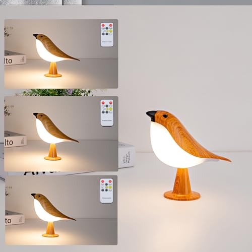 Small Bird Rechargeable Cordless Desk Lamp with Remote Control