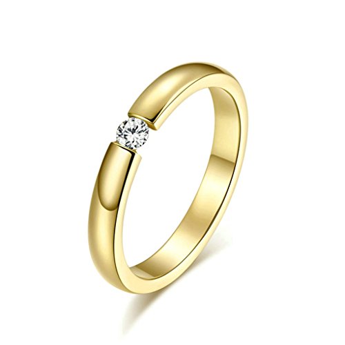 Bague de mariage femme acier inoxydable or pour sublimer chaque instant de vie