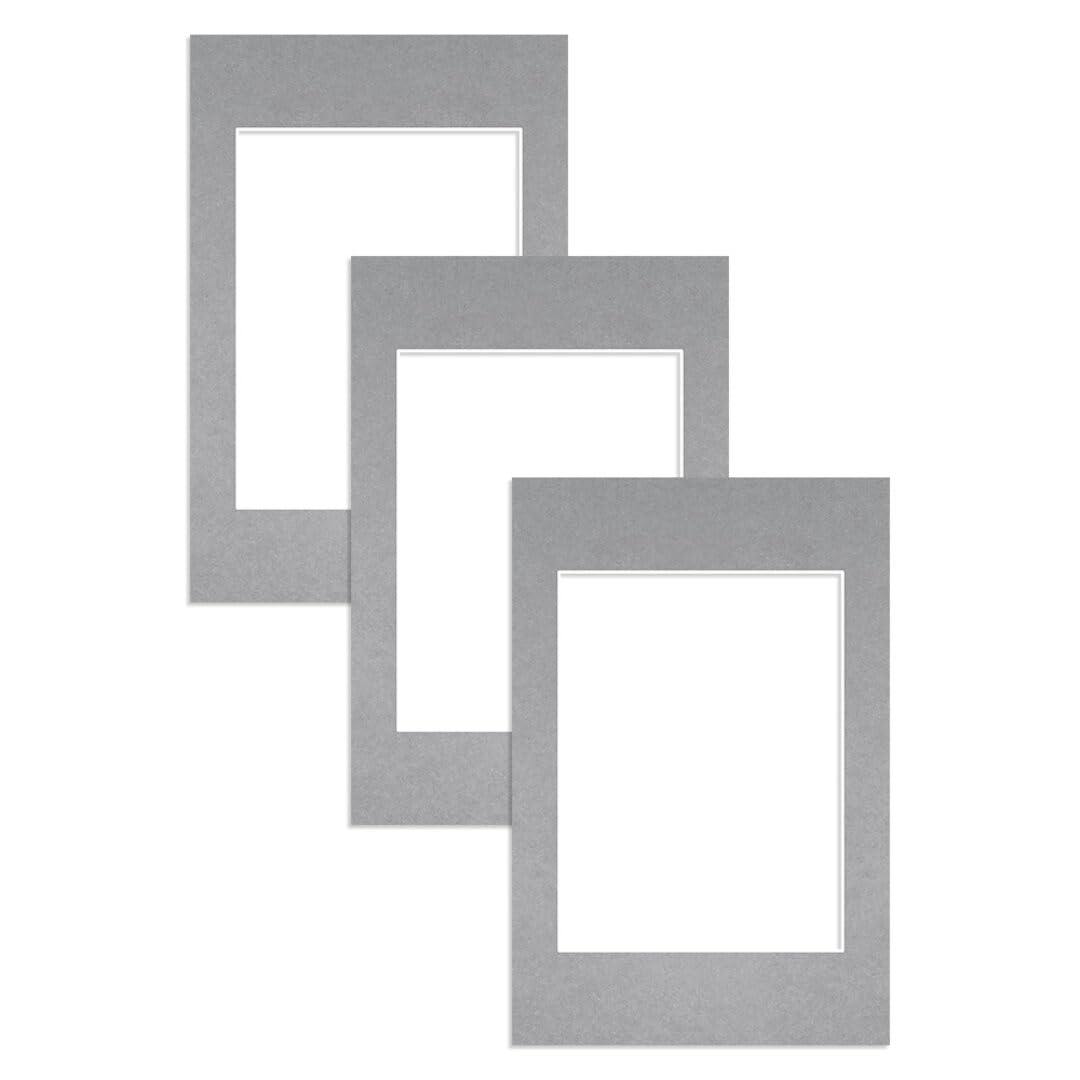 Alison Kingsgate 6X4 Silver Picture Mount for Frame - 4X3 Aperture - Pack 3 — image 1