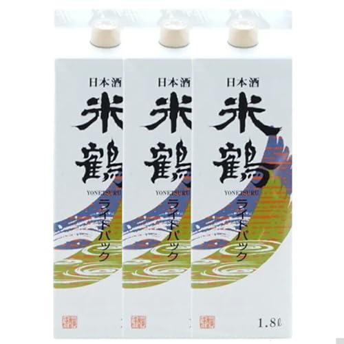日本酒 米鶴 ライトパック 1800ml 3本 小田部商店 山形県 高畠町 tk06ayt180114 はなの舞 一升パック 清酒 地酒 三本セット お酒 ふるさと納税