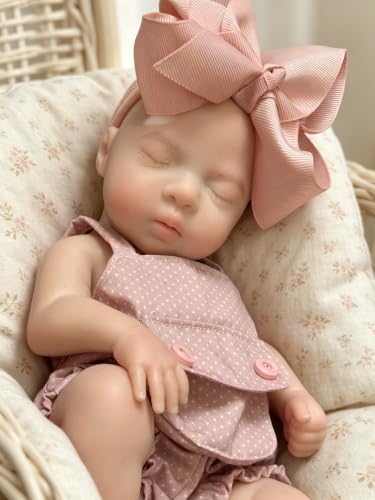 Muñeca Bebé Silicona Realista 12 Pulgadas Dormida miniatura 6