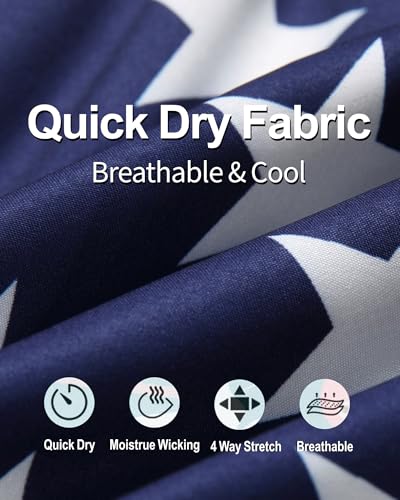 GIISAM Men's Swim Trunks, Bathing Suit 4 inch Inseam Quick Dry Swimsuit Beach Shorts with Compression Liner3