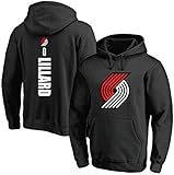 partidos baloncesto femenino madrid  Z-ZFY Hombres Jersey NBA Baloncesto Femenino con Capucha -Portland Trail Blazers # 0 Damian Lillard Ventilador Ropa Está Caliente Ocio Flojo Y Adecuados,Negro,S:155~175cm