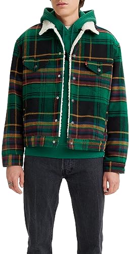 Levi's Herren Vintage Sherpa Trucker Pld Jacke, Randy Plaid Evergreen,...