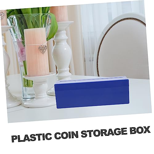 Caja de almacenamiento plástico para monedas con capacidad 20 ranuras miniatura 5