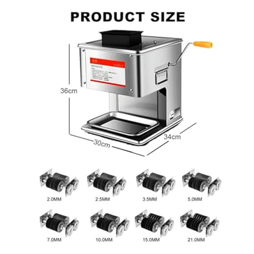 Máquina eléctrica y manual para rebanar carne de acero inoxidable miniatura 2
