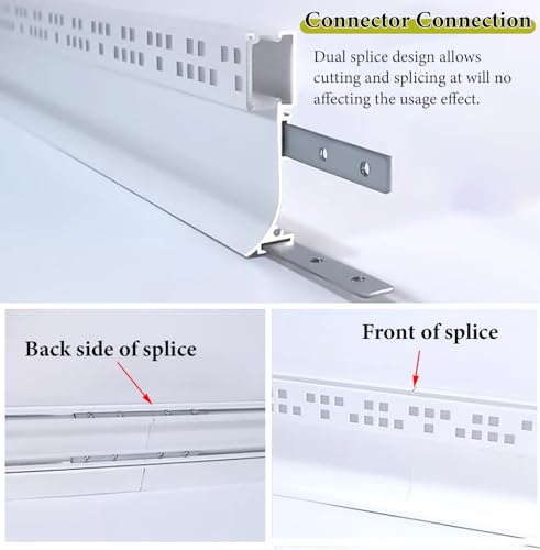 Profilé LED noir en aluminium de 11m avec diffuseur pour éclairage indirect plafonnier