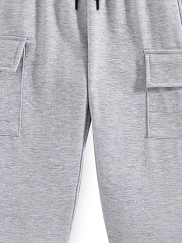 Image of Trampoline Kids Cotton Cargo Joggers Pack of 3 | Soft Knitted Pants for Boys & Girls | Solid Colors with Side & Cargo Pockets | Ribbed Cuffs & Drawstring Waistband | Everyday Bottoms