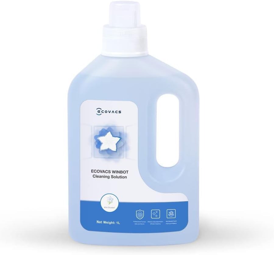 ECOVACS 1L Cleaning Solution for All WINBOT Series Window Cleaning Robots, Original Accessory