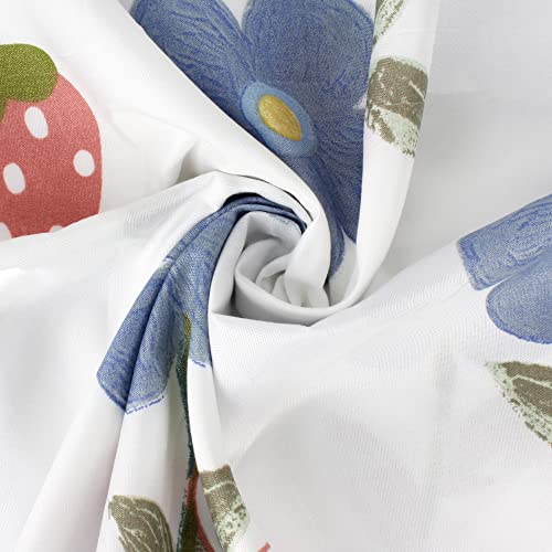Image of Cute Bottom Bunk Bed Curtain Student Dormitory Blackout Cloth Mosquito Nets Bedding Tent Bed Canopy Single Sleeper, Strawberry Flower