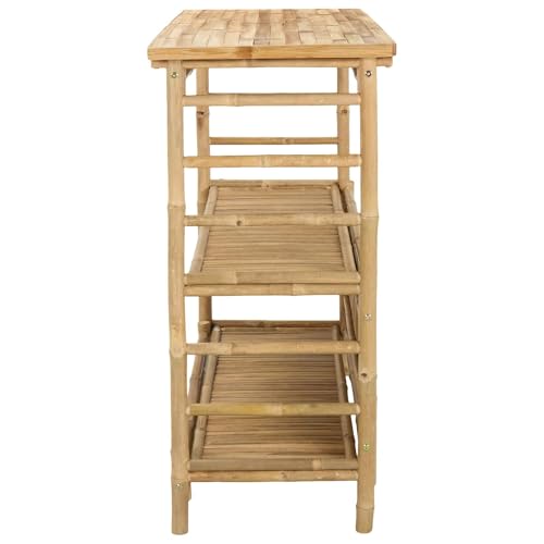 Table de bar extérieure en bambou pour une déco écolo et minimaliste