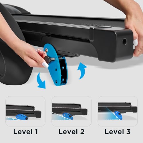 Image of JLL Folding Treadmill & Walking Pad, Under Desk Running Machine for Home Office, Smart App, Auto /Manual Incline, Shock Absorption, Compact Space-Saving Design