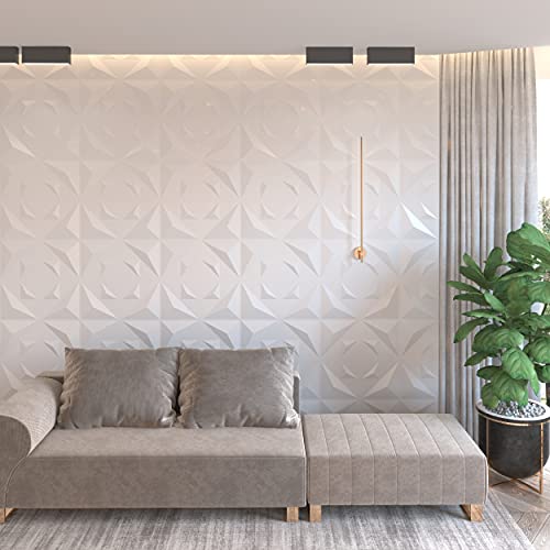 Art3D A10029 3D Wall Panels, White #TOP4