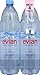 evian Natural Spring Water, Naturally Filtered Spring Water in Bulk-Size Water Bottles, 42.27 Fl Oz (Pack of 4)