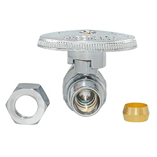 Eastman Retrofit Quarter Turn Stop Valve, 3/8 Inch OD x 3/8 Inch Female Compression, Chrome Plate, 10734LF by Eastman - Image 5