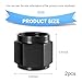 Zikefest 2PCS Radiator Cap, 8AN Flare Cap Block off Fitting Plug, Aluminum Swivel Nut Port Adapter, Automotive Modification Accessories (Black)