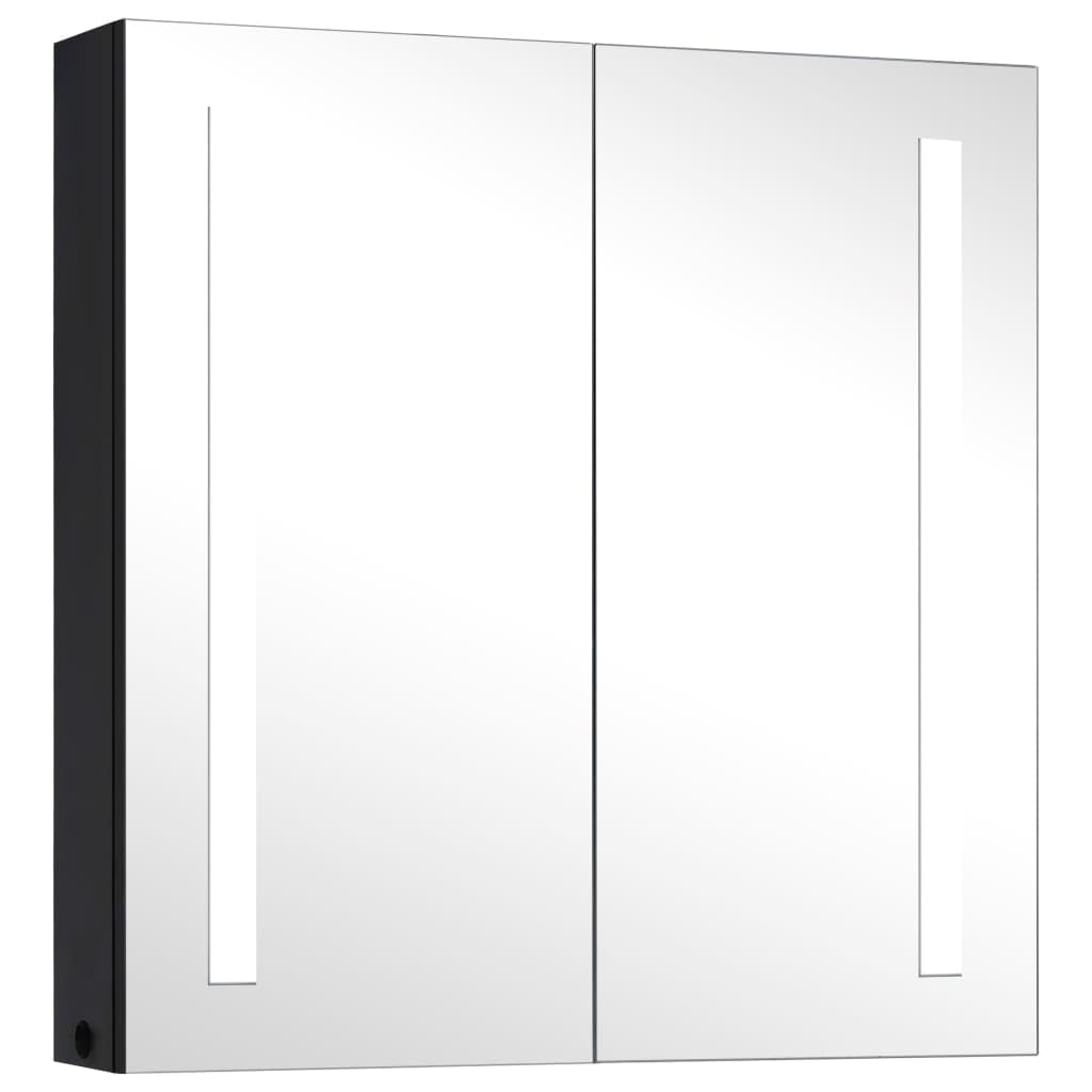 vidaXL Szafka łazienkowa z lustrem i LED, 62x14x60 cm