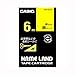 Produktbild Casio Schriftbandkassette XR-6 YW 6mm schwarz auf gelb