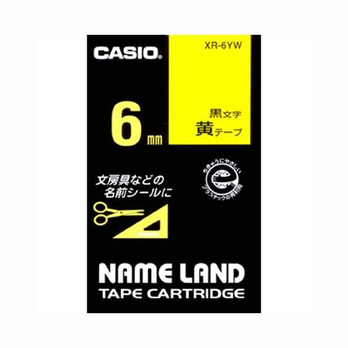 Preisvergleich Produktbild Casio Schriftbandkassette XR-6 YW 6mm schwarz auf gelb