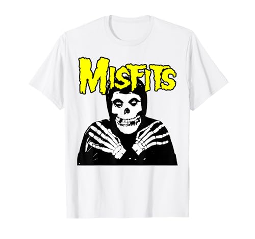 Misfits – Cross Hands Yellow Skull White Camiseta