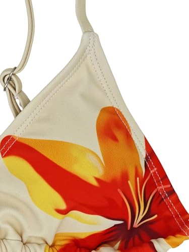 Image of Girl's 3 Piece Sets Floral Print Bikini Swimsuit High Waisted Bathing Suits with Beach Skirt Coverups