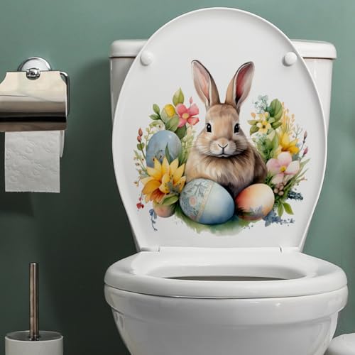 Vinilo adhesivo decorativo para baño con diseño de huevo de Pascua miniatura 2