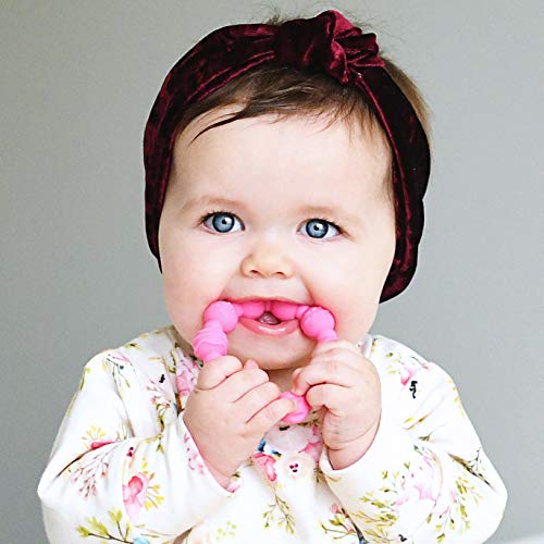 Image of Nuby 100% Silicone Teether Ring, 3 Months + Colors May Vary