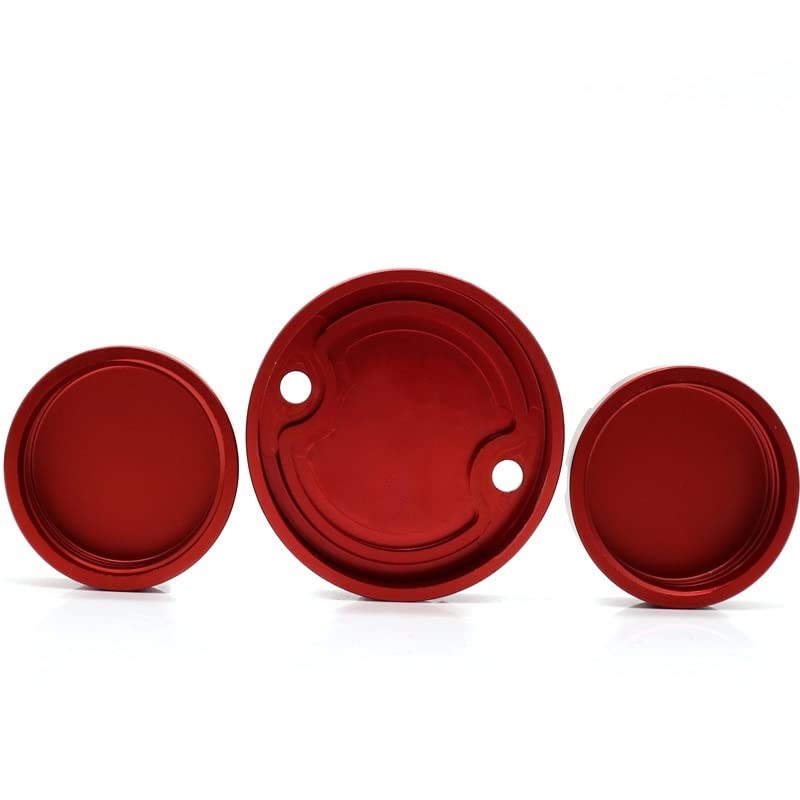 SYUFRE Tappo Serbatoio Olio Freno CNC per Ducati Hypermotard/Multistrada/Monster 1100/S/EVO 1200/S/R Frizione Freno Anteriore Serbatoio Fluido Freno Posteriore Tappo di Copertura