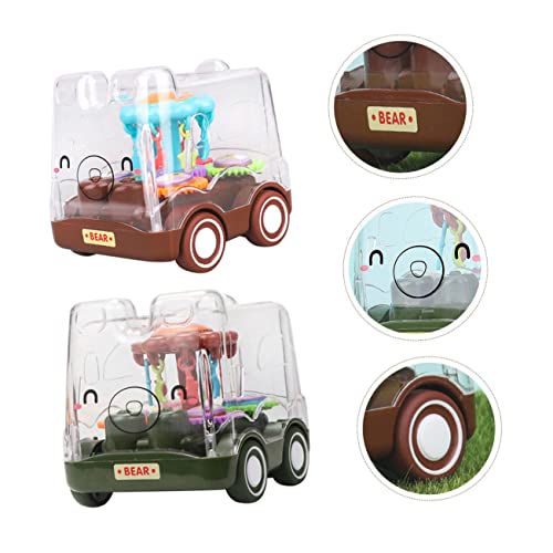 ibasenice 4 Peças De Brinquedos Educativos Para Brinquedos Pré-Escolares Mini Ônibus Escolar Brinque