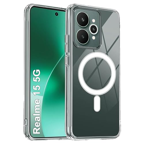 Image of Zapcase Back Case Cover for Realme 15 5G | Compatible for Realme 15 5G Back Cover | Compatible with MagSafe | Scratch-Resistant Back Cover | Clear