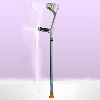 KADEUX Telescopic Crutches Adults Elbow Crutches, Ergonomic Underarm Crutches Adjustable Crutches, Walking Crutch Support, Aluminum (Color : Blue)