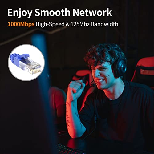 Cablecreation 3 Feet (5-Pack) Cat 5E Ethernet Patch Cable, Rj45 Computer Network Cord, Cat5/Cat5E/Cat6 Lan Cable Utp 24Awg+100% Copper Wire For Pc, Mac, Laptop, Ps3, Ps4, Xbox, 0.91M, Blue #TOP3