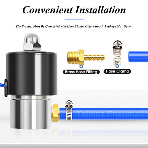 Image of Tailonz Pneumatic Brass Hose Barb Fitting -1 /4 Inch Barb to 3 /8 Inch Male NPT Adapter(10Pack)