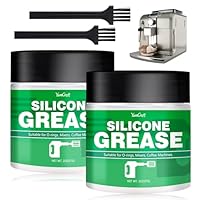 Silikonfett für Kaffeevollautomaten 114g, Wasserdichtes Silikonfett Lebensmittelecht mit Pinsel NSF Geprüft – Silicone Grease Armaturenfet für O-Ringe, Armaturen, Dichtungen & Standmixer, Filter