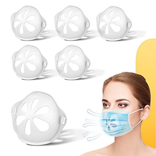 3D Bracket Face Bracket Internal Support Frame Breathable Face Inner Support Silicone Bracket for M-a-sks,Reusable Face Lipstick Protector Protection for Women,Adults,Clear[5PCS]
