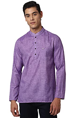Image of Peter England Men's Polyester Viscose Slim Fit Tunic Shirt Kurta