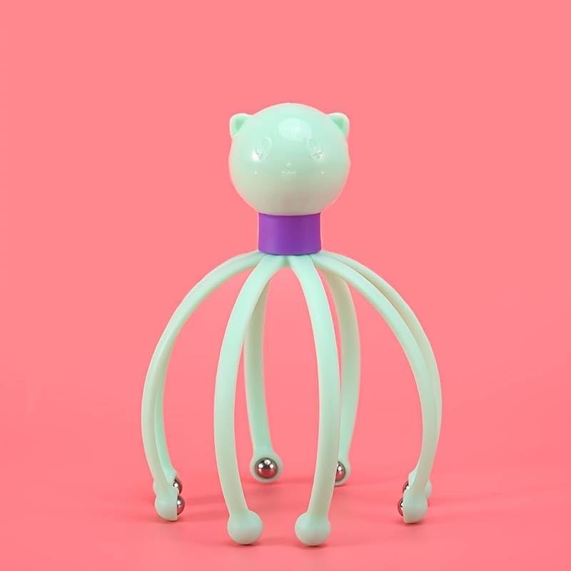 IMMERSIVE Pet Scalp Massager for Head - 8-Claw Head Massager for Relaxation and Stress Relief - Scalp Scratcher Tool for Pet Grooming and Bonding (Green)