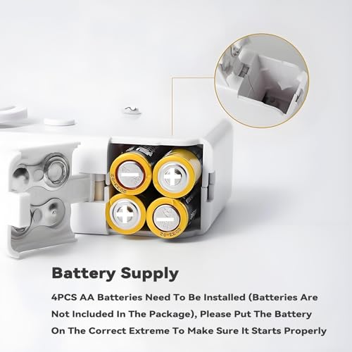 Tarjenle Portable Handheld Sewing Machine, Mini Electric Sewing Machine for Home Travel, Quick Fabric Repair, DIY Crafts, Lightweight Manual Sewing Kit with Accessories(Batteries Not Included) by Tarjenle - Used condition - Image 7