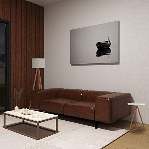 Mesa Lateral Decorativa Nanda Amêndoa/Off White - Gran Belo