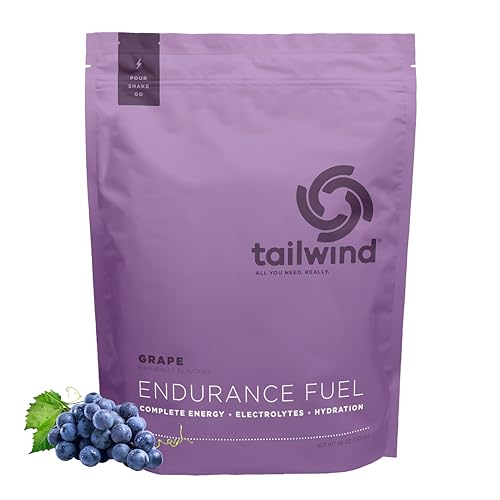 Tailwind Nutrition Endurance Fuel Carbohydrate & Electrolyte Sports Drink Mix Powder Gluten-Free Vegan Grape 50 Servings