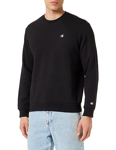 Champion Legacy Basics-Powerblend Polaire Crewneck Sweat Homme, Noir, L