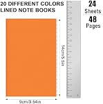 60 Plaquettes colorées Mini Notebooks Petits carnets de poche pour les enfants à écrire des histoires Journal Memo Notepad Colored Lined Composition Notebook Mini Sketchbooks pour l'écriture des étudiants 20 Couleurs(3.5 x 5.5 De pouce)