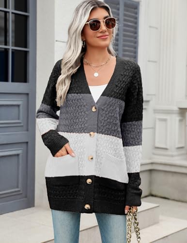 Image of Zeagoo Cardigan Sweaters for Women Long Sleeve Fall Clothes Button Down Top
