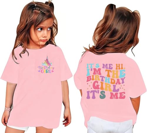 Image of Birthday Girl Shirt for Kids Its Me Hi Im The Birthday Girl Tshirts Outfit Magic Kingdom Graphic Tees Tops