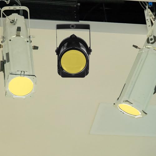 Image of 25pcs Dimming Diffuser Film Stickers, 74m Ambient Light Gel Sheets, Adhesive Light Filters for LED Ceiling Spotlights Video Lighting Equipment Yellow