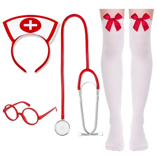 BleSky Halloween Nurse Costume Accessory Nurse Hat Cosplay for Halloween Party Supplies Cosplay Accessories