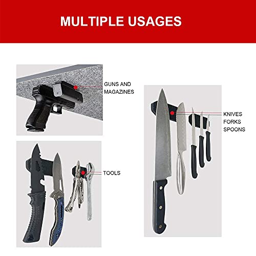 Deyoung Gun Magnet 56Lbs Rated Magnetic Gun Mount Holster, Anti Scratch Premium Rubber Coated Concealed Firearm Holder For Rifle Pistol Magazines In Vehicle Truck Car Wall And Desk (2) #TOP7