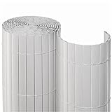 Rollenlänge 3m NOOR Sichtschutzmatte PVC Sichtschutz, Weiß, 0,90 x 3 m