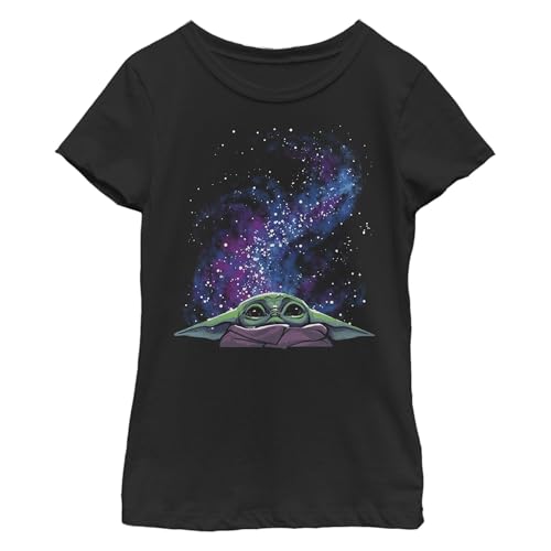 T-shirt Star Wars Mandalorian Child noir en taille M pour fille